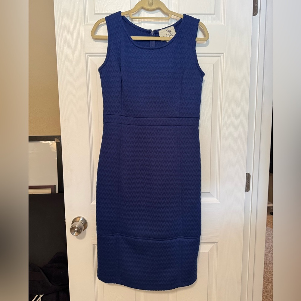 Tabitha Knit Elegant Blue Sleeveless Dress from Anthropologie